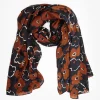 Antler Chocolate Poppy Scarf
