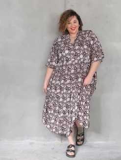 Delilah Dress - Chocolate Marigold