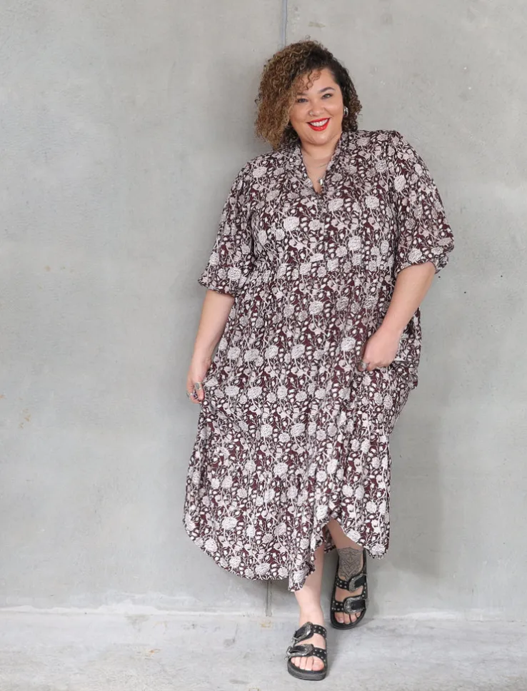 Delilah Dress - Chocolate Marigold