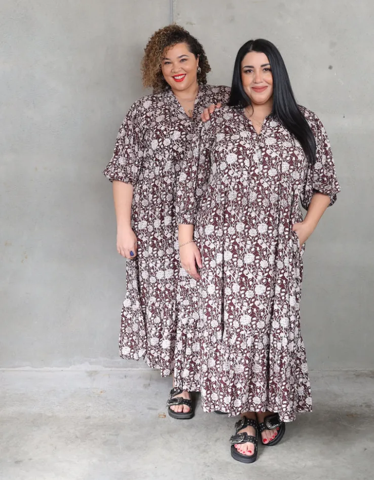 Delilah Dress - Chocolate Marigold