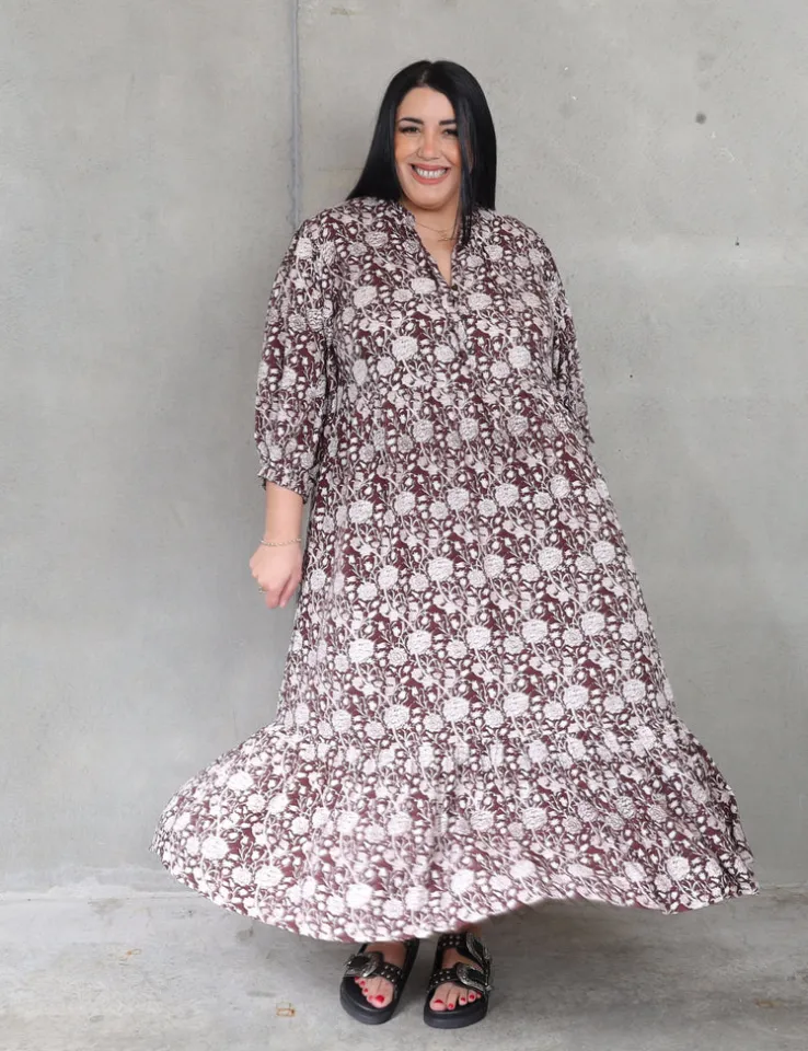 Delilah Dress - Chocolate Marigold