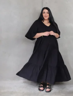 Florence Dress Short Sleeve - Black