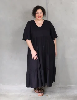 Florence Dress Short Sleeve - Black