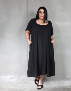 Haven Flora Maxi Dress - Black