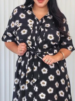 Raffles Shirt Dress- Poppy