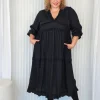 Ruffle Dress - Black