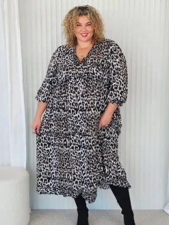 Ruffle Dress - Jungle