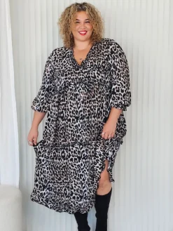 Ruffle Dress - Jungle