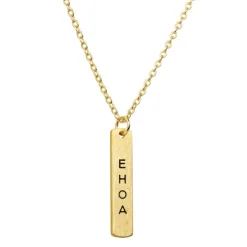 Te Reo E hoa Necklace - Gold