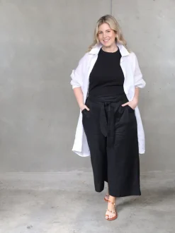 Valencia Linen Shirt Dress - White