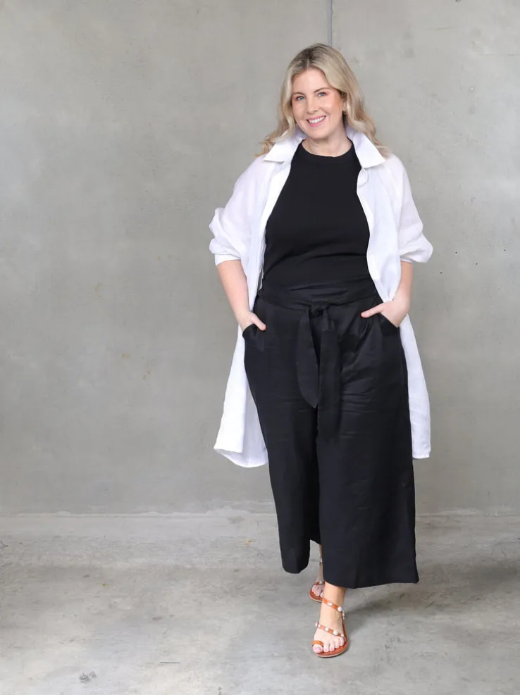 Valencia Linen Shirt Dress - White